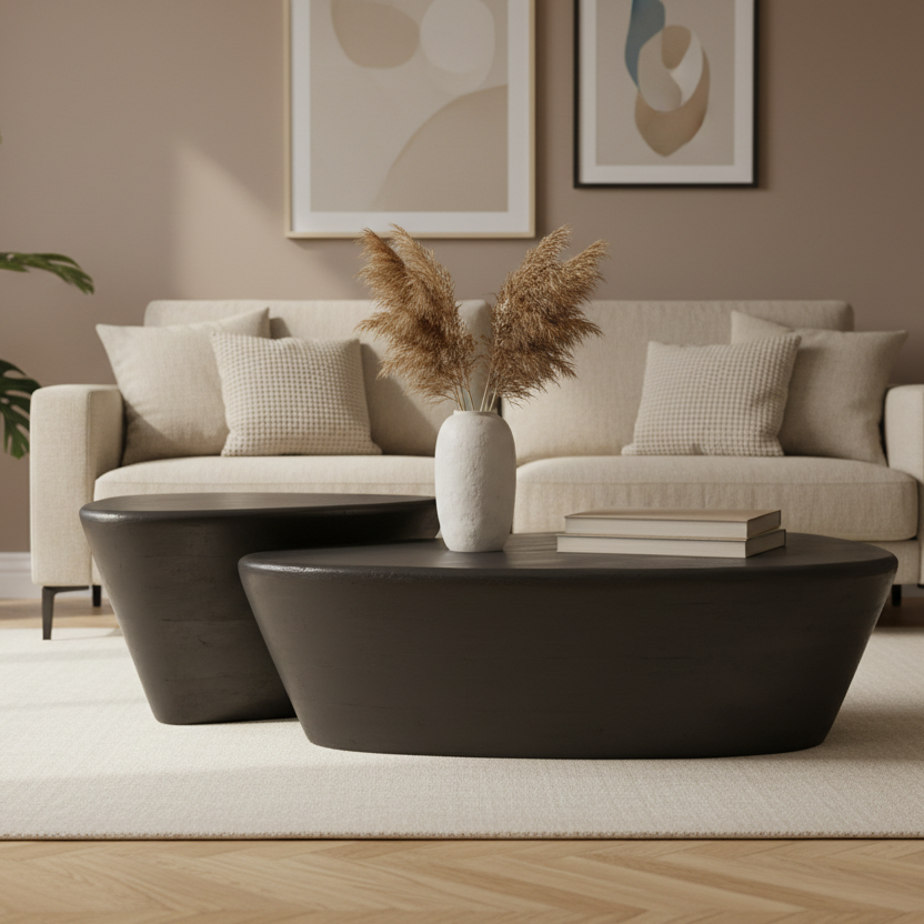 Salontafel Mila | Zwart Mangohout