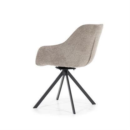 Eetkamerstoel Mamé | Bruin Stof | Met Armleuning