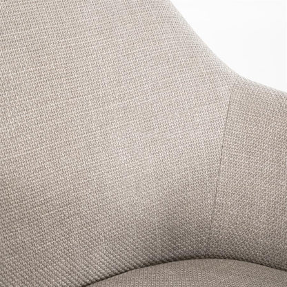 Eetkamerstoel Paul | Taupe Polyester | Met Armleuning