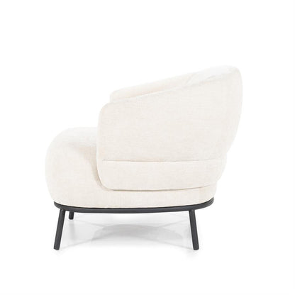 Fauteuil David | Beige Polyester | Met Armleuning