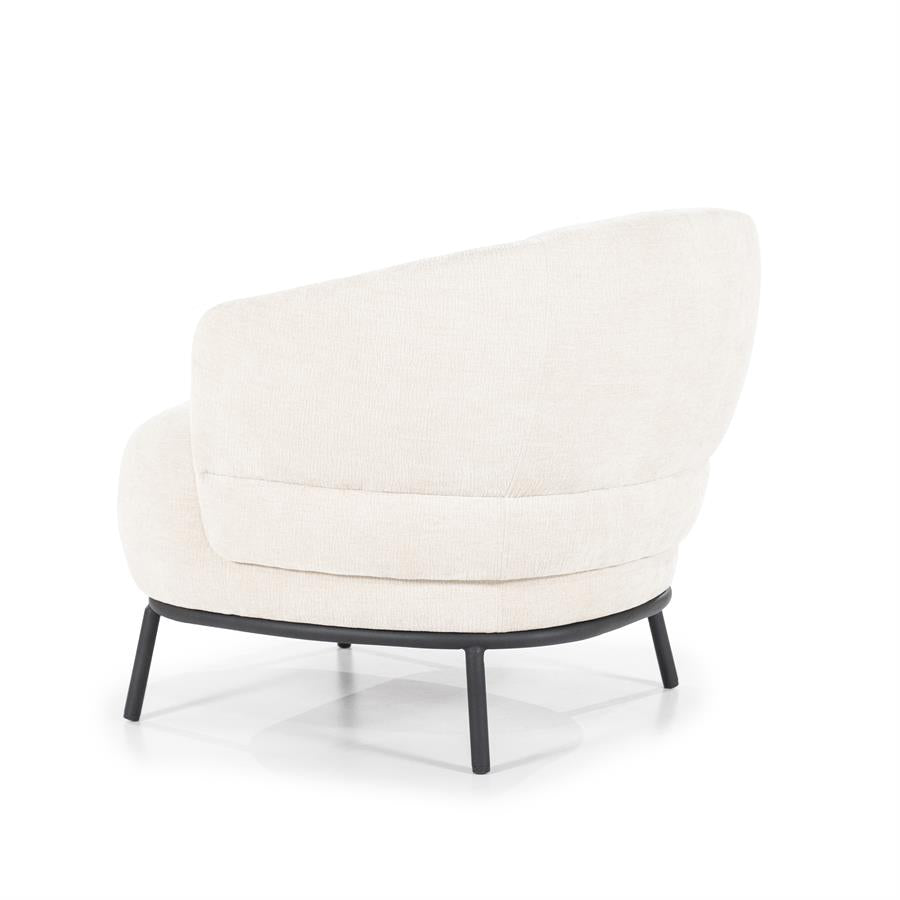 Fauteuil David | Beige Polyester | Met Armleuning