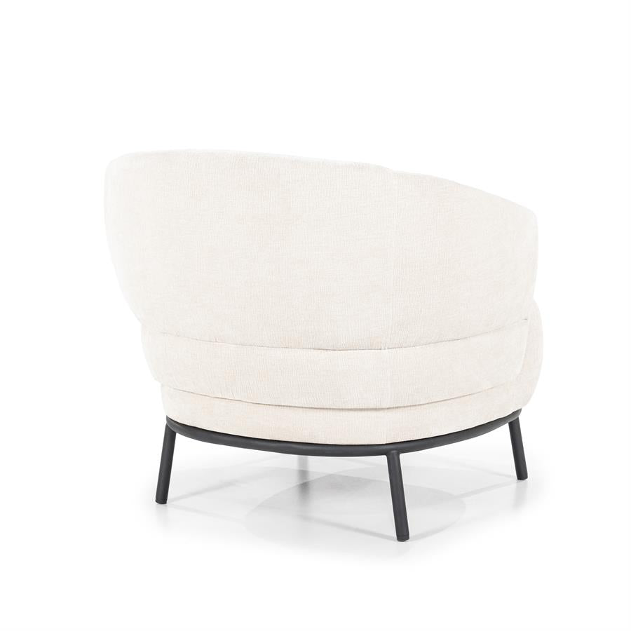 Fauteuil David | Beige Polyester | Met Armleuning