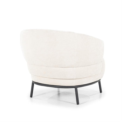 Fauteuil David | Beige Polyester | Met Armleuning