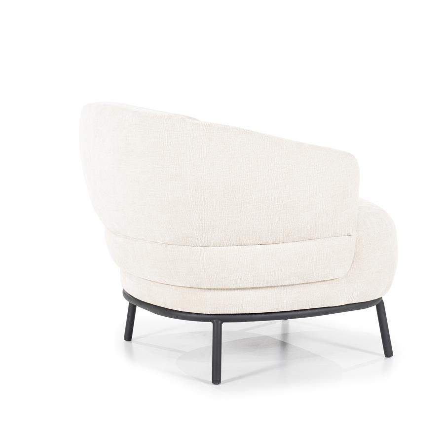 Fauteuil David | Beige Polyester | Met Armleuning