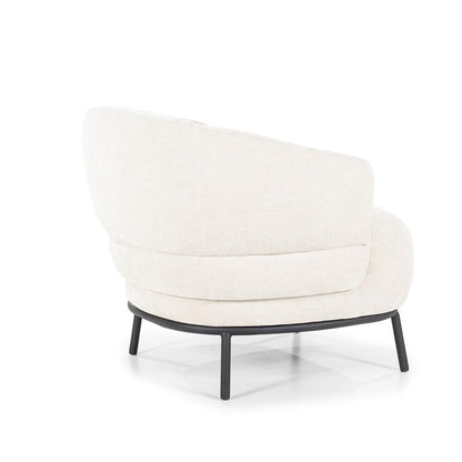 Fauteuil David | Beige Polyester | Met Armleuning