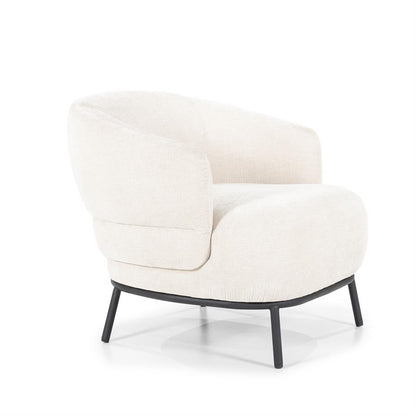 Fauteuil David | Beige Polyester | Met Armleuning