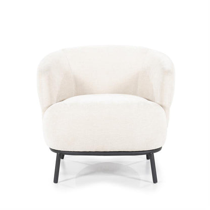 Fauteuil David | Beige Polyester | Met Armleuning