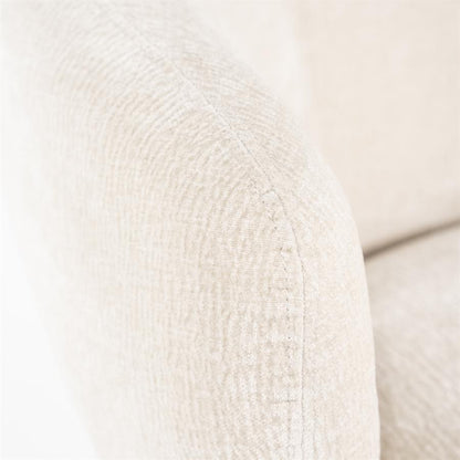 Fauteuil David | Beige Polyester | Met Armleuning
