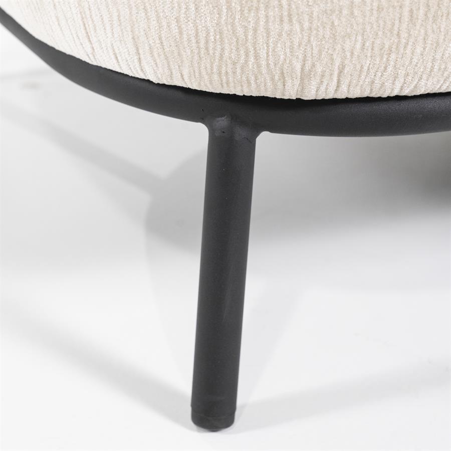 Fauteuil David | Beige Polyester | Met Armleuning