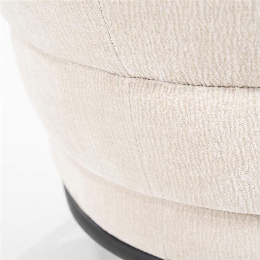 Fauteuil David | Beige Polyester | Met Armleuning