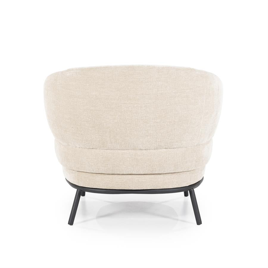 Fauteuil David | Taupe Polyester | Met Armleuning