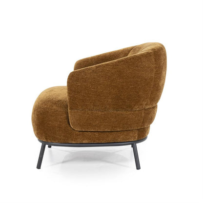 Fauteuil David | Geel Polyester | Met Armleuning