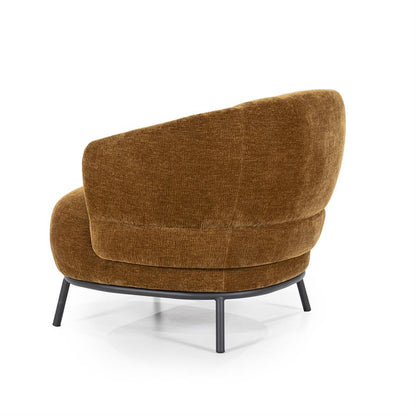 Fauteuil David | Geel Polyester | Met Armleuning