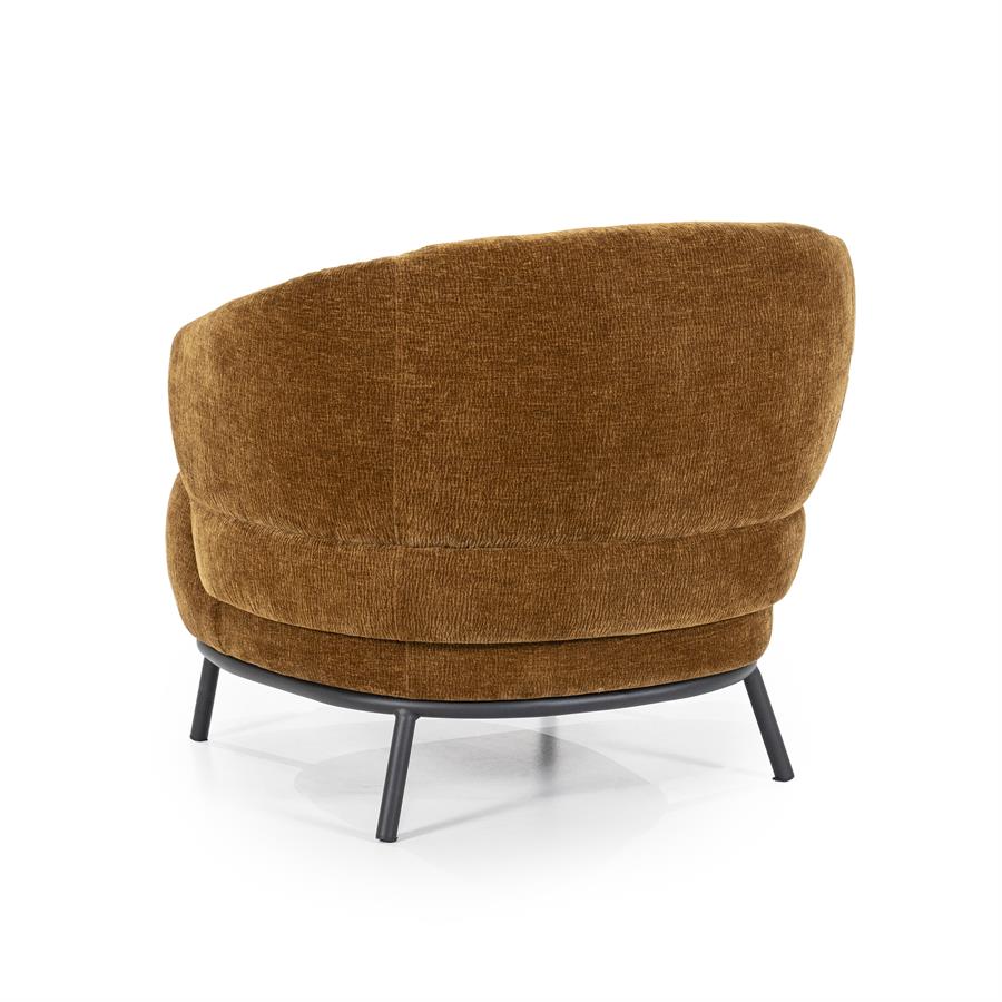 Fauteuil David | Geel Polyester | Met Armleuning