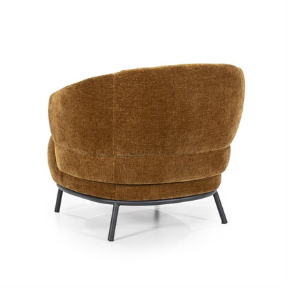 Fauteuil David | Geel Polyester | Met Armleuning