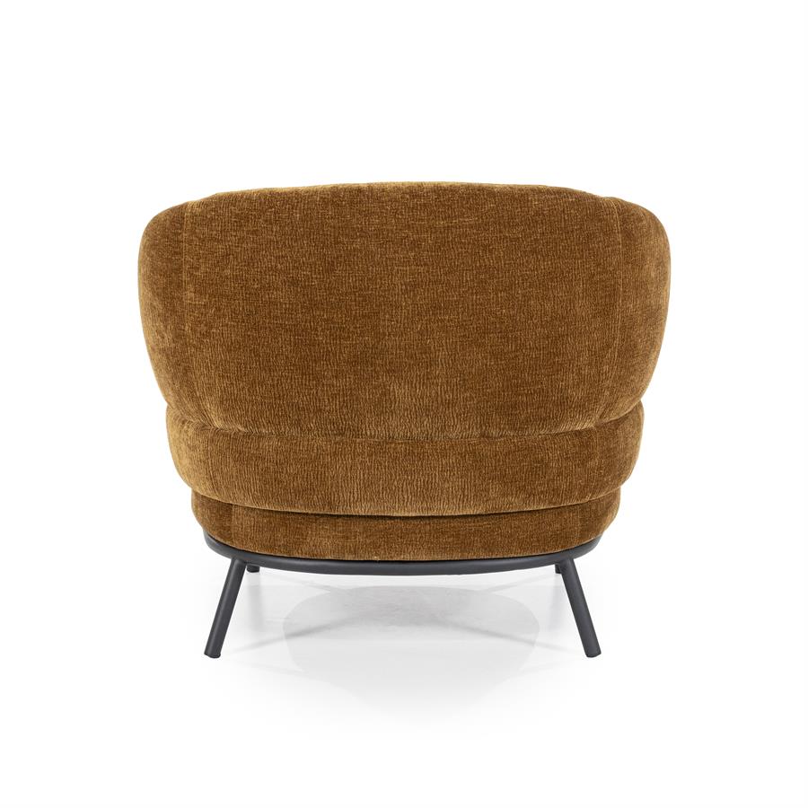 Fauteuil David | Geel Polyester | Met Armleuning