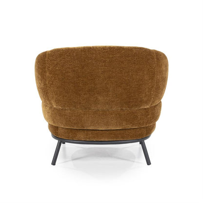 Fauteuil David | Geel Polyester | Met Armleuning