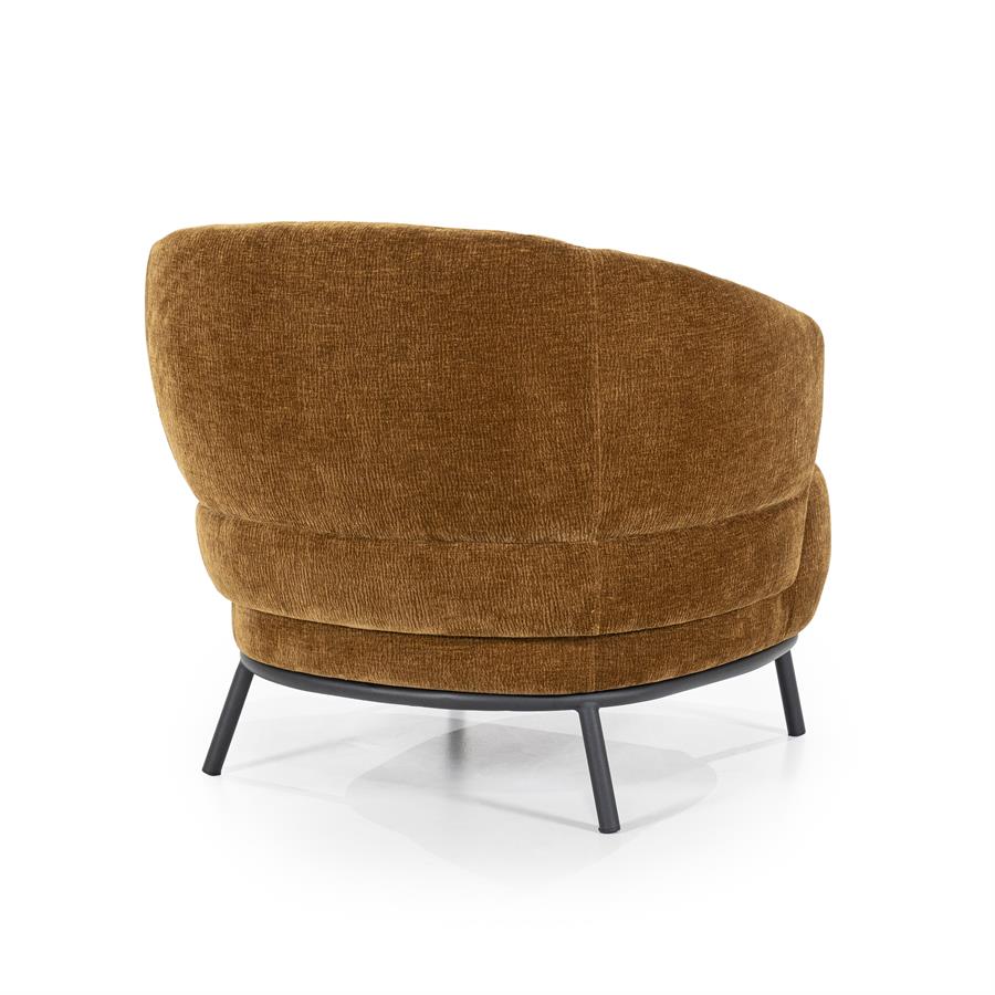 Fauteuil David | Geel Polyester | Met Armleuning