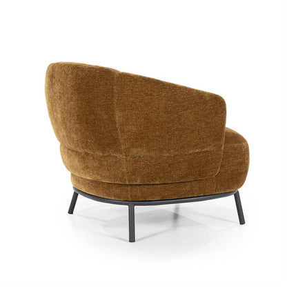 Fauteuil David | Geel Polyester | Met Armleuning