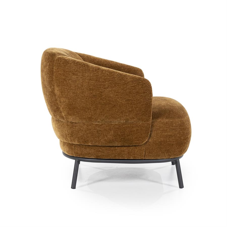 Fauteuil David | Geel Polyester | Met Armleuning