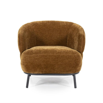 Fauteuil David | Geel Polyester | Met Armleuning
