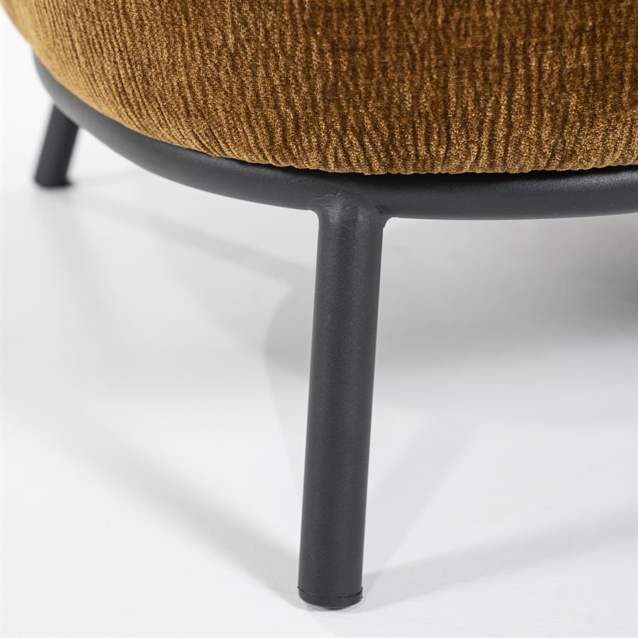 Fauteuil David | Geel Polyester | Met Armleuning