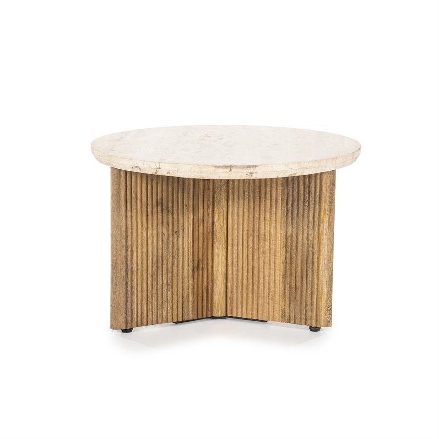 Bijzettafel Sara | Naturel Travertin