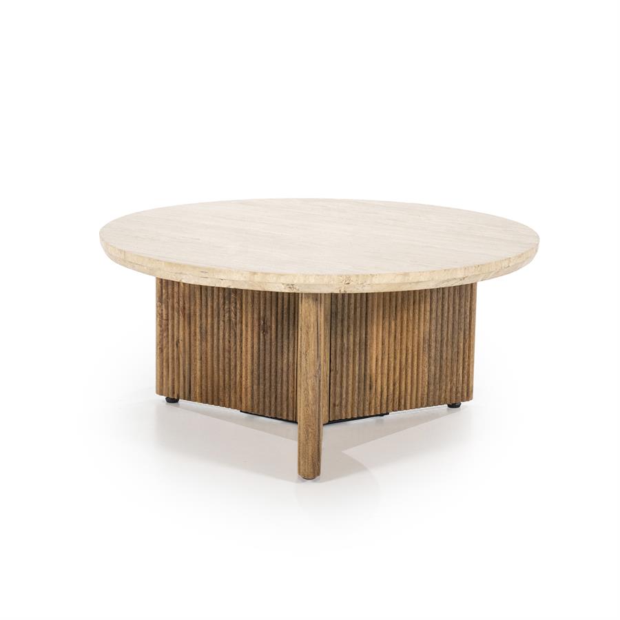 Salontafel Sara | Bruin Travertin | Rond