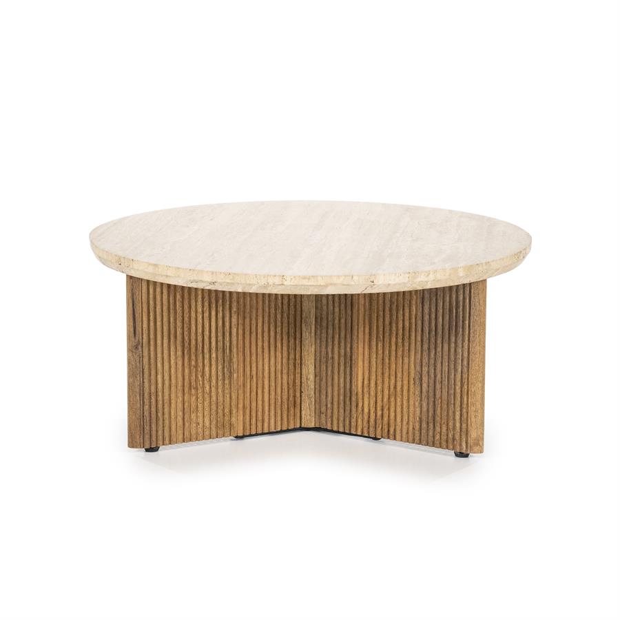 Salontafel Sara | Bruin Travertin | Rond
