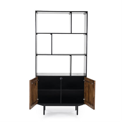 Kast Alexander | Bruin Sheeshamhout | 6 vakken