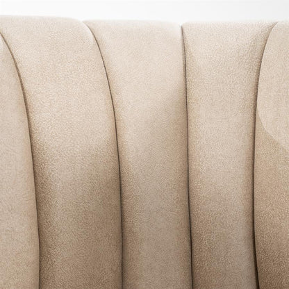 Eetkamerstoel Liselore | Beige Polyester | Met Armleuning