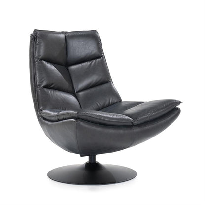 Fauteuil Sven | Zwart Leer
