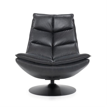 Fauteuil Sven | Zwart Leer