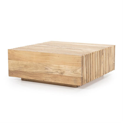 Salontafel Tom | Naturel Acaciahout | Vierkant