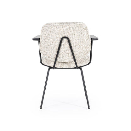 Eetkamerstoel Jon | Beige Stof | Met Armleuning