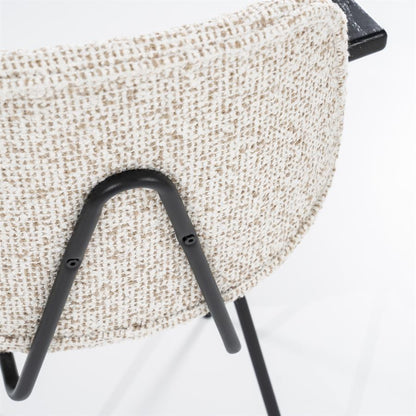 Eetkamerstoel Jon | Beige Stof | Met Armleuning