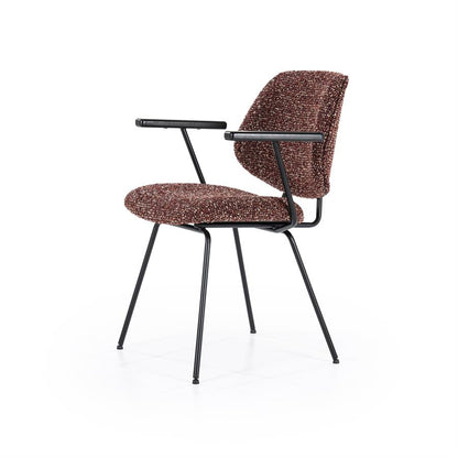 Eetkamerstoel Jon | Rood Stof | Met Armleuning