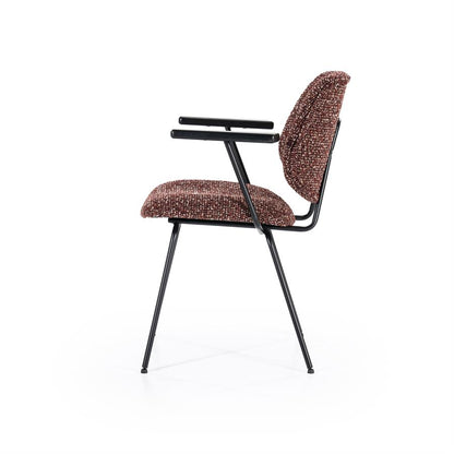 Eetkamerstoel Jon | Rood Stof | Met Armleuning