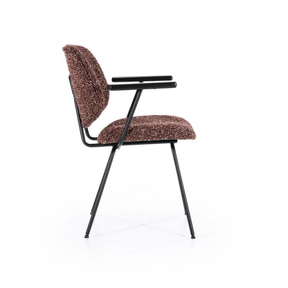 Eetkamerstoel Jon | Rood Stof | Met Armleuning