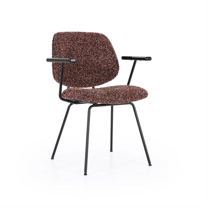 Eetkamerstoel Jon | Rood Stof | Met Armleuning