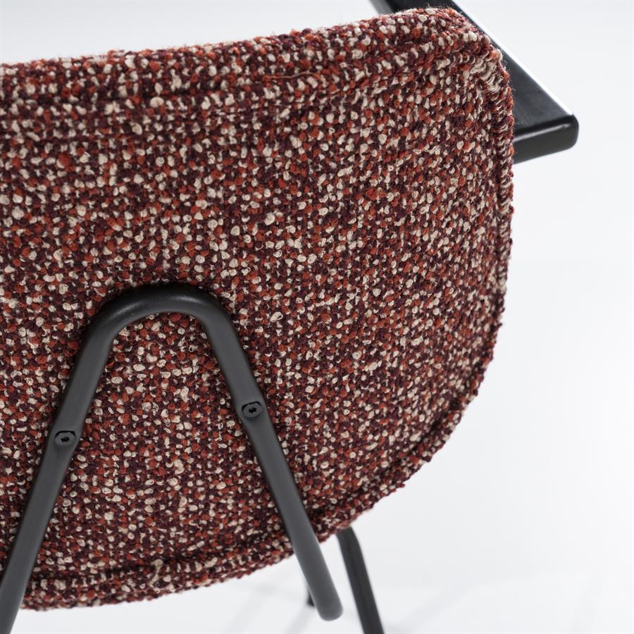 Eetkamerstoel Jon | Rood Stof | Met Armleuning