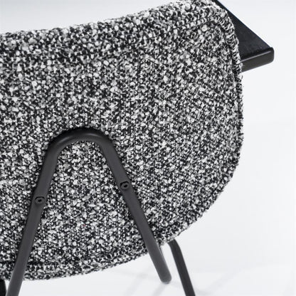 Eetkamerstoel Jon | Zwart Stof | Met Armleuning