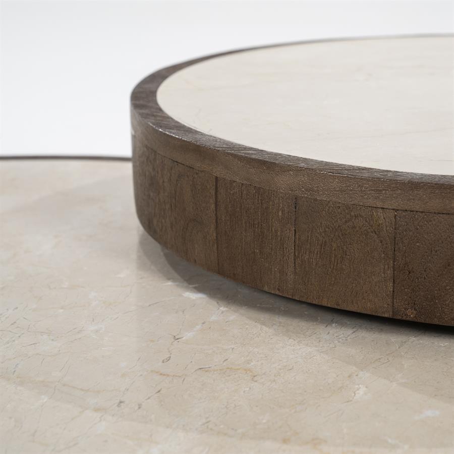 Salontafel Hazel | Set | Bruin Marmer | Rond