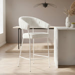 Barkruk Lizzy | Beige Stof