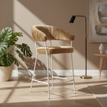 Barkruk Lizzy | Geel Stof