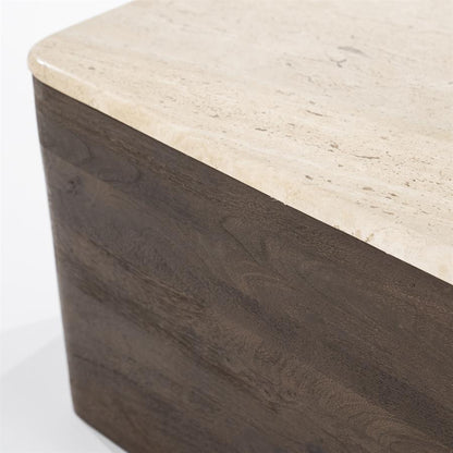 Salontafel Luna | Bruin Travertin | Organische Vorm