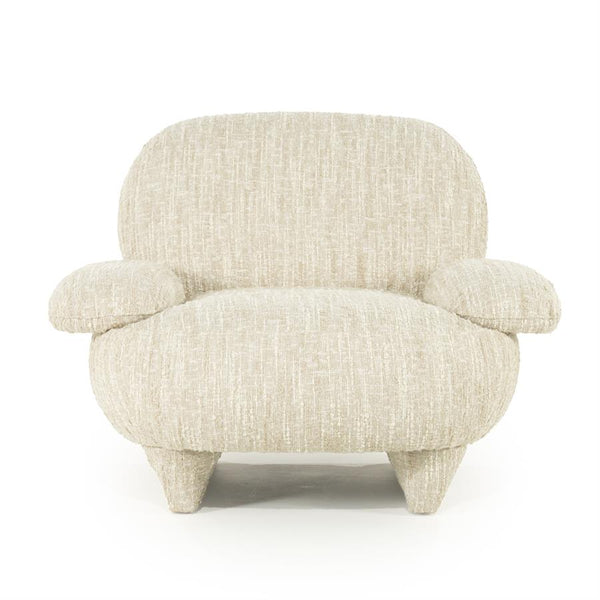 Fauteuil Jayden | Beige Stof — Vooraanzicht - witfoto