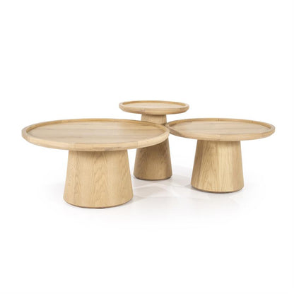 Salontafel Leia | Naturel Eiken Fineer | Rond
