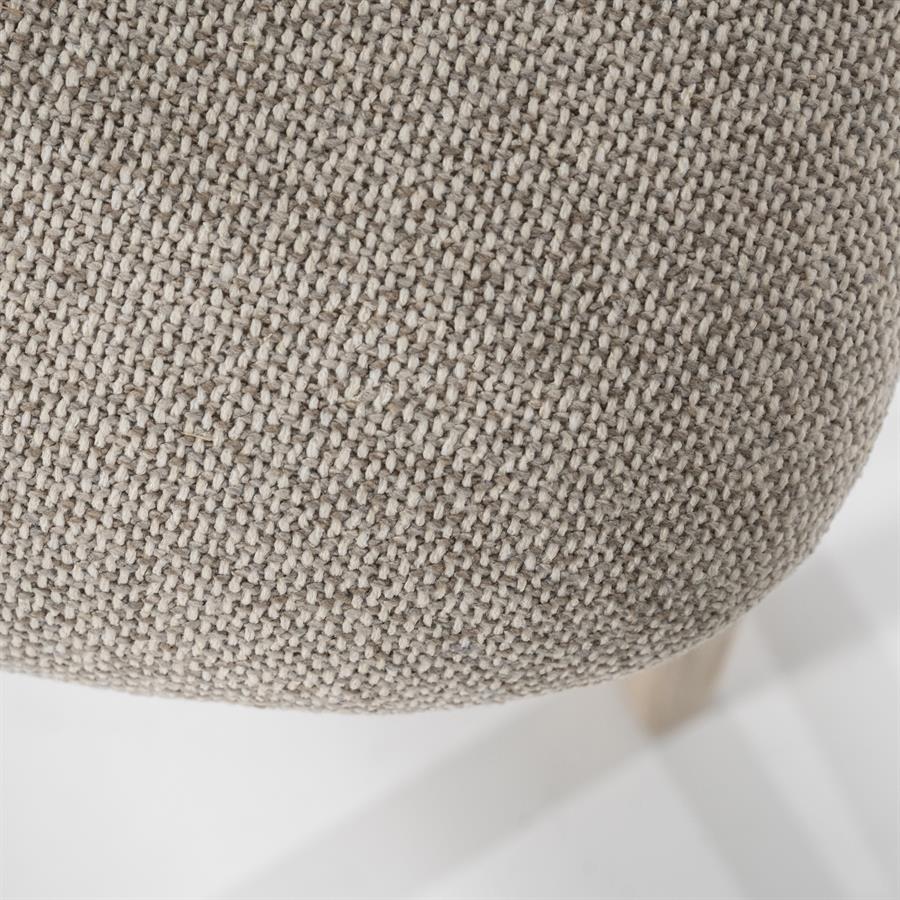 Eetkamerstoel Mikky | Taupe Stof | Houten Poten