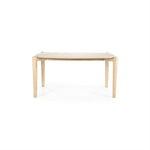Eettafel Selbu | Naturel Eikenhout | Rechthoekig — Vooraanzicht - witfoto